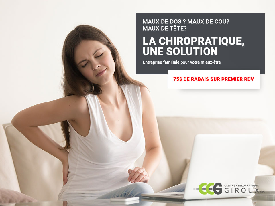 mal de dos, 75$ de rabais, premier rendez-vous